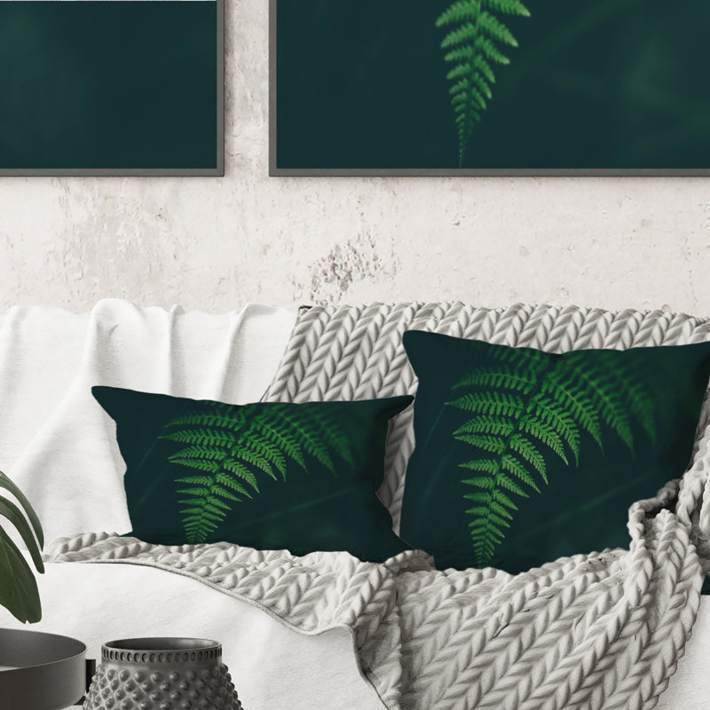 Coussin décoratif Fresh Fern Macro Image, 16 po x 16 po