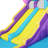 Joyldias 450w Air Blower High Inflatable Bounce House, Double Slide Bouncer Castle Playhouse With 2 Splash Pool