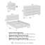 Grand lit plateforme avec commode 3 tiroirs et ensemble de table de chevet, mobilier de chambre