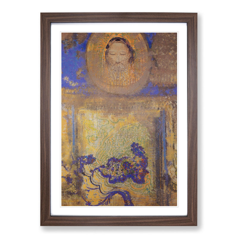 Evocation by Odilon Redon - Framed Print, Walnut Framed, 65cm H x 48cm W x 2cm D