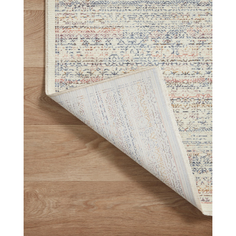 Tapis ivoire / multicolore Amber Lewis x Loloi Zuma, Rectangle 9 pi 6 po x 13 pi 1 po