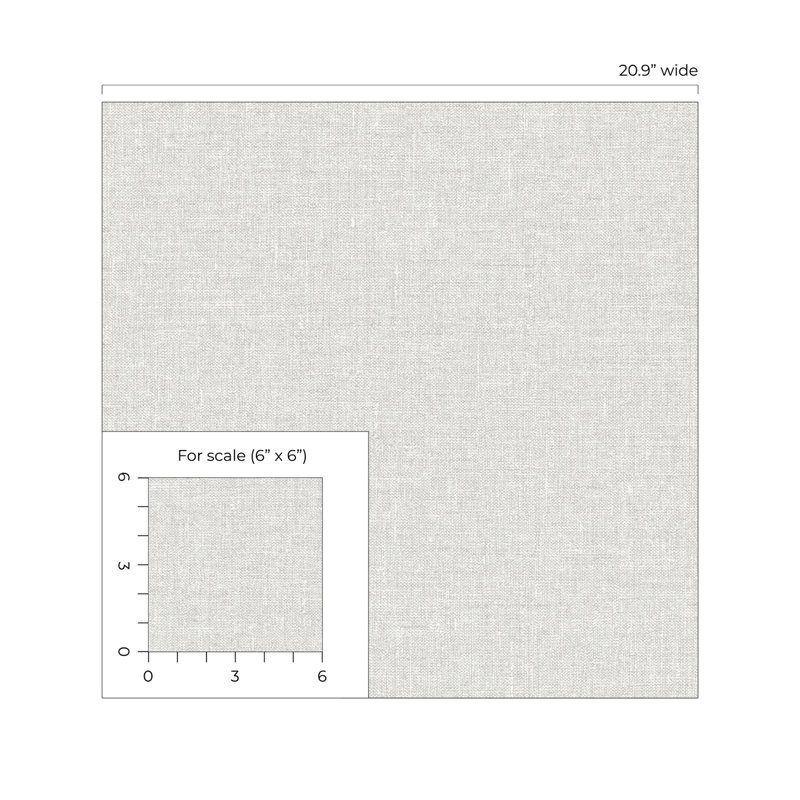 Rouleau de papier peint lisse L 33 pi x l 23,2 po, Gris tourterelle