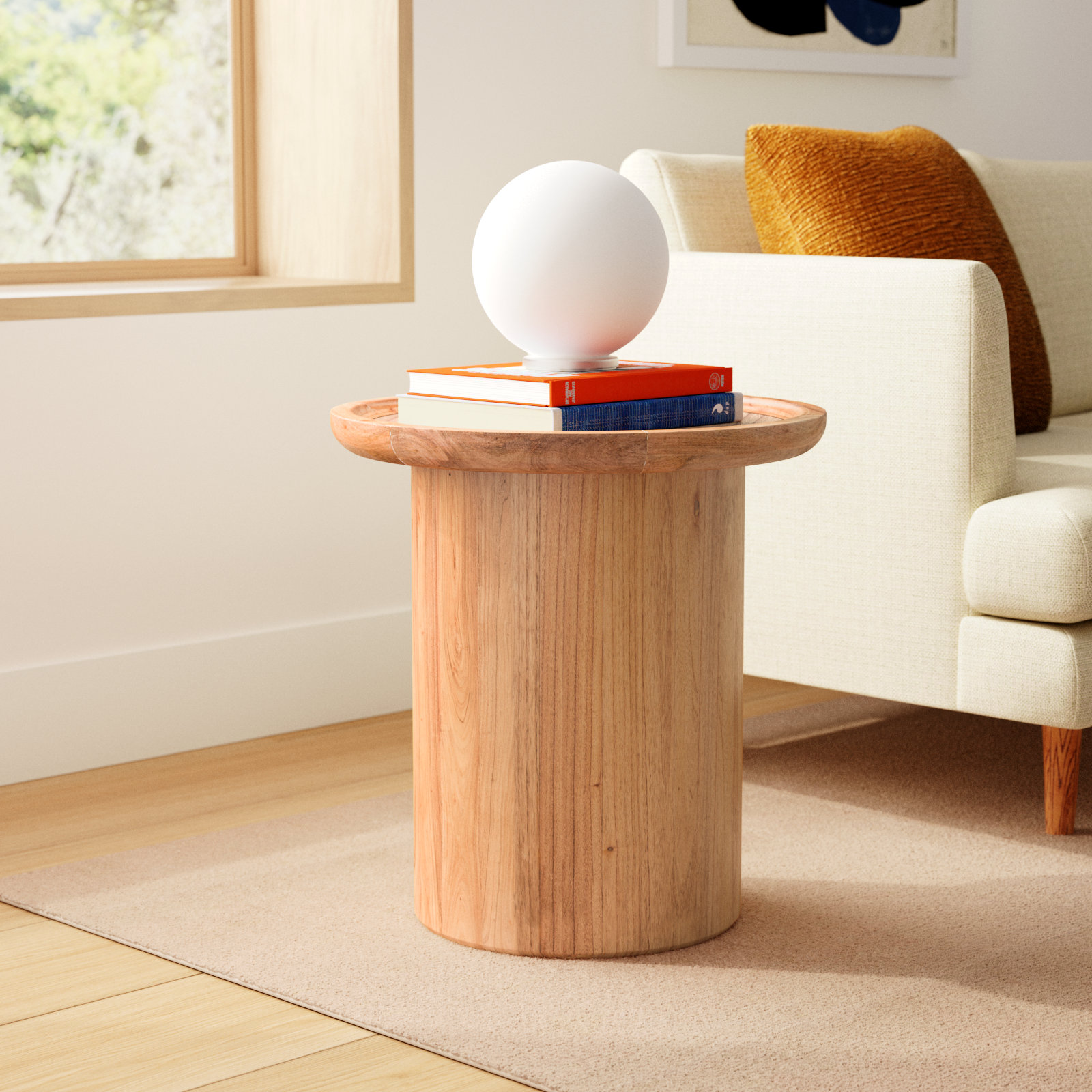 Acadia Solid Wood End Table, Natural