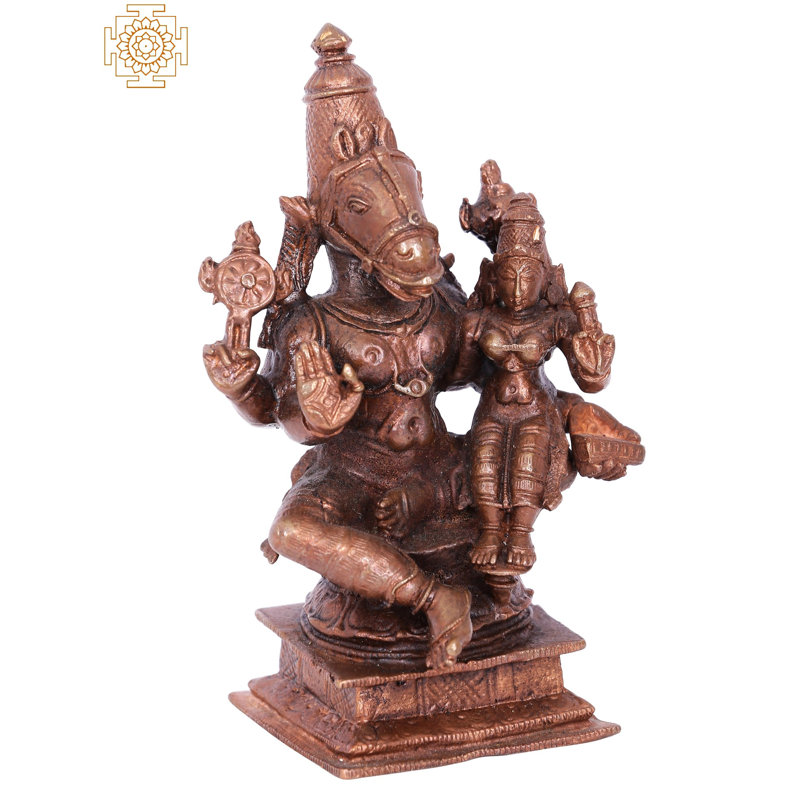 Figurine Hayagreeva avec la déesse Lakshmi