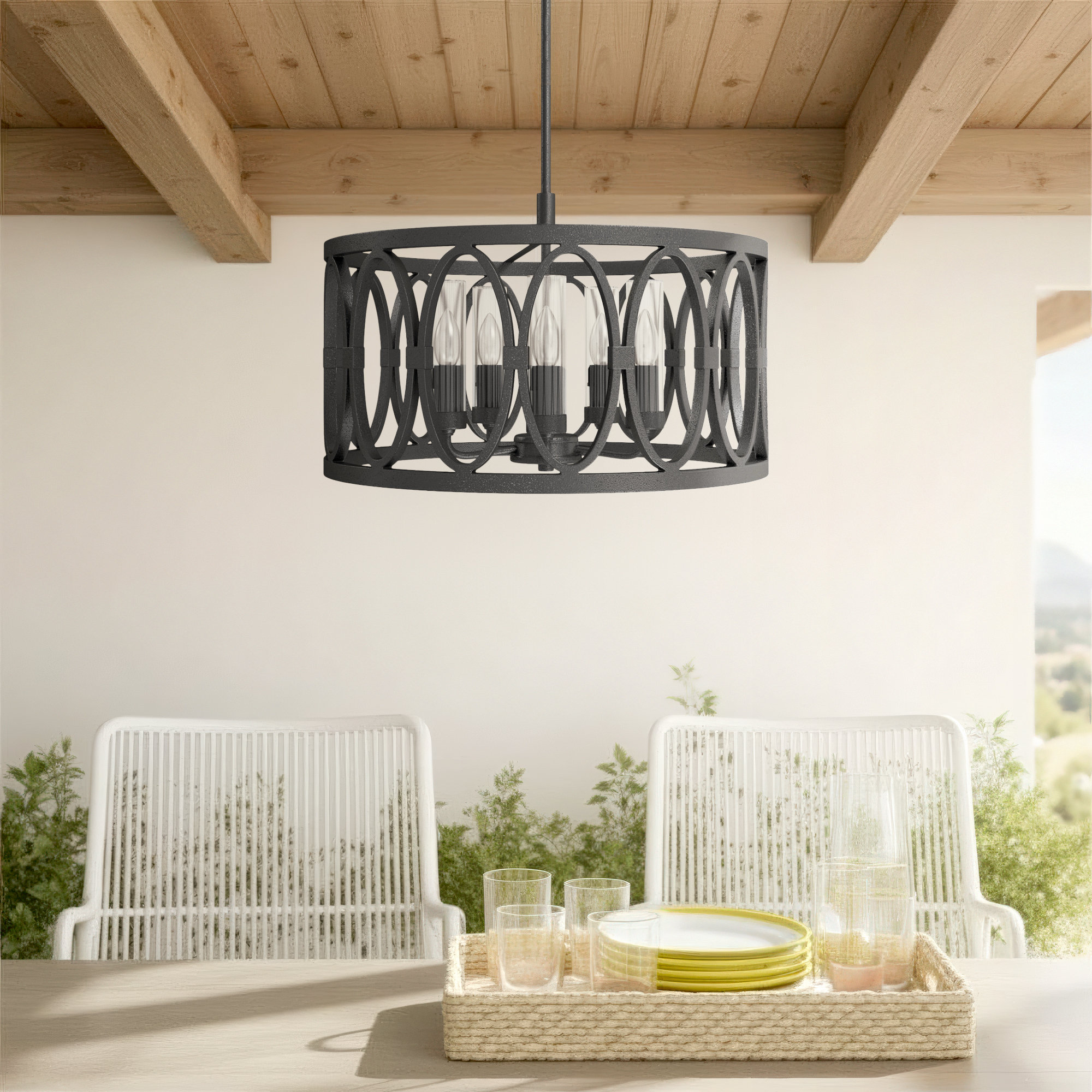 Alverstone Outdoor Metal Chandelier