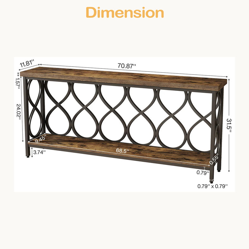 2-Tier Plant Stand,Entryway Table,Console Table,Sofa Table