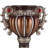 17.5" Tall" Delicata" Urn-Shaped Decorative Vase, Bronze With Silver Accents