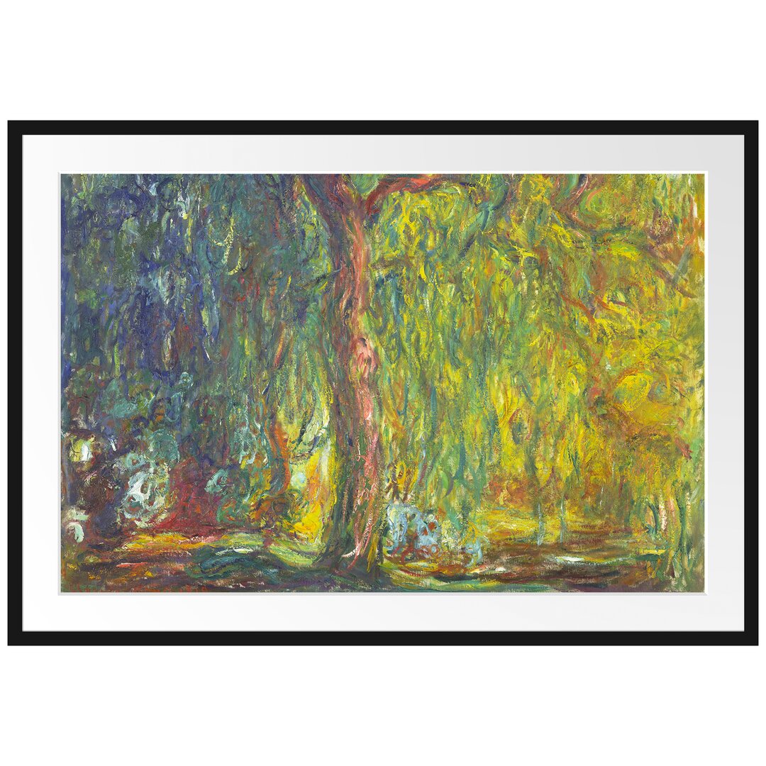 Gerahmter Kunstdruck Weeping Willow von Claude Monet