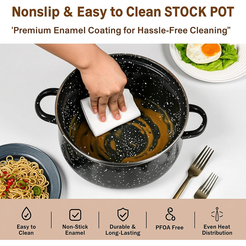 Enamel Pots Set 3.1L Enamelware Stock Pot