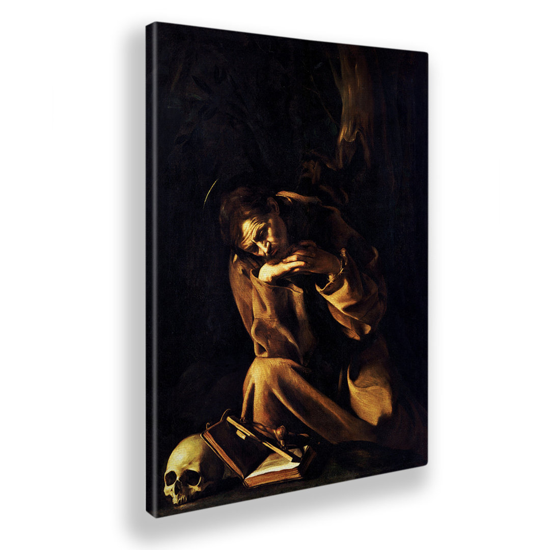 Wandbild St. Francis in Prayer von Caravaggio