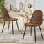 Chaise d'appoint en métal brun-859247936