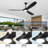 3 Blade High Wind Power Ceiling Fan With Dc Motor,6 Speed, Timer, Reversible & Energy Saving ,ideal For Bedroom, Living Room - Quiet Modern Design-1357306739-1357153134