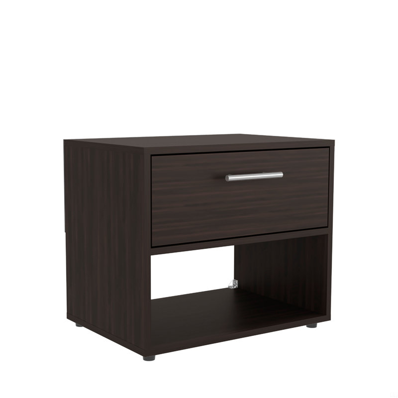 18" High One Drawer Nightstand With One Shelf, Side Table, End Table