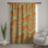 Rideaux orange, voilages et voilages à motif de vagues orange - 1 panneau