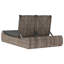 Chaise longue double avec coussins en rotin de polyester-36018914-36018927