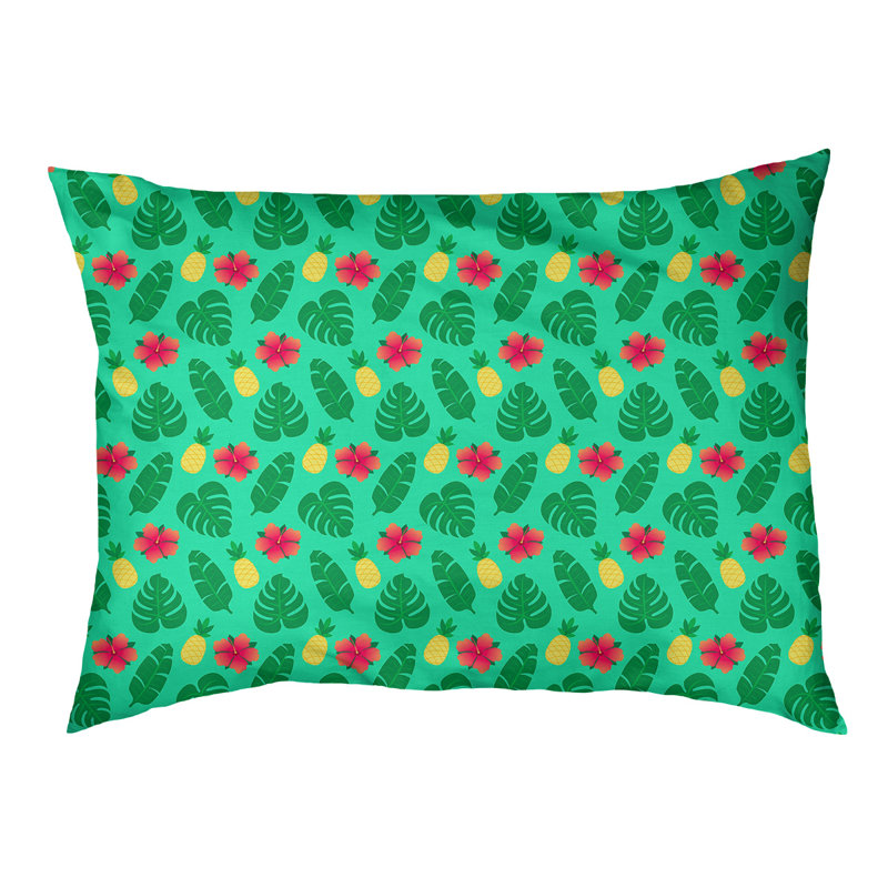 Coussin d'extérieur pour chien Campion, Très grand (l 52 po x P 42 po x H 17 po), Vert/rouge/jaune
