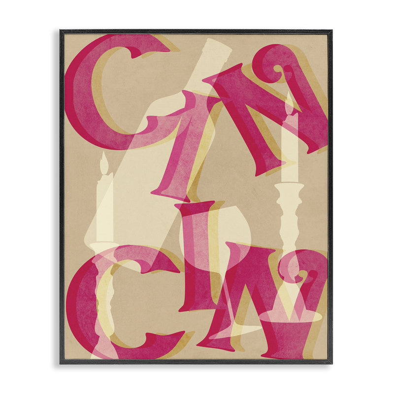 Cheers Wine & Candles, giclée encadrée, design par Lil 'Rue, Giclée encadrée noir minuit, H 14 po x l 11 po
