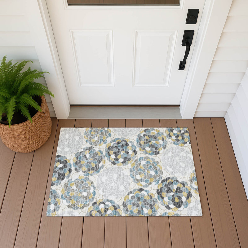 Tapis d'intérieur / extérieur lavable à la machine Chantille ACN2466, Ivoire ivoire, 1 pi 8 po x 2 pi 6 po