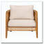 Chaise rembourrée en osier pour l'extérieur