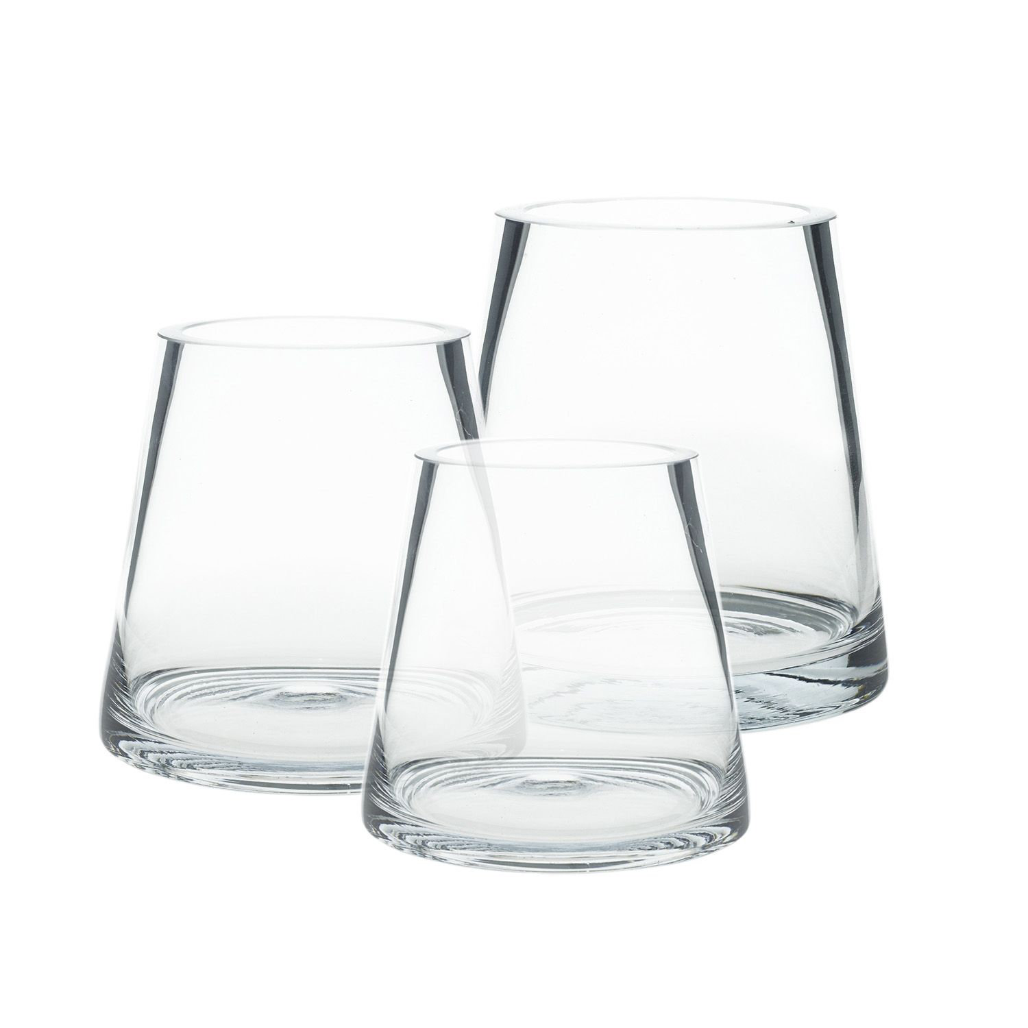 Handmade Glass Table Vase, 4" H x 4.4" W x 4.4" D