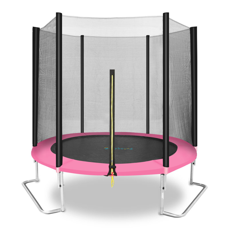Trampoline 8 pi avec enceinte SkyBond, Rose