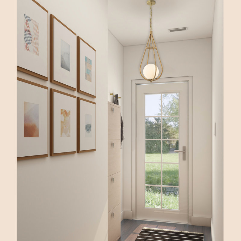 Leisha 1-Light Modern Rattan Kitchen Pendant Light