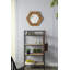 Miroir hexagonal 18,5 "x 18,5" avec cadre en bois naturel-133407156