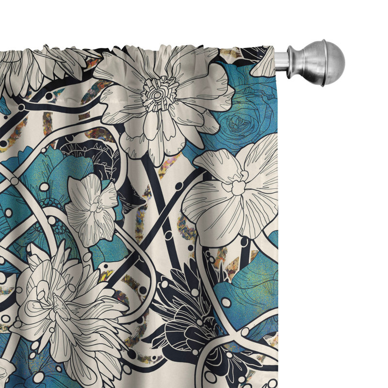 Semi Sheer Curtain Pair, 28" W x 95" L