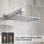 Système de douche de pluie mural 10 pouces avec pomme de douche à main et tablette de rangement-122549294