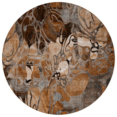 Tapis d'intérieur rond antidérapant 8 po