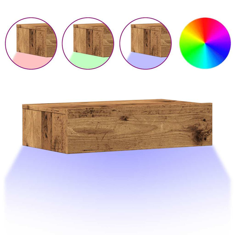 Burtundy Unfinished TV Stand for TVs up to 24", Old Wood