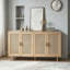 Console en bois avec 2 armoires, bois