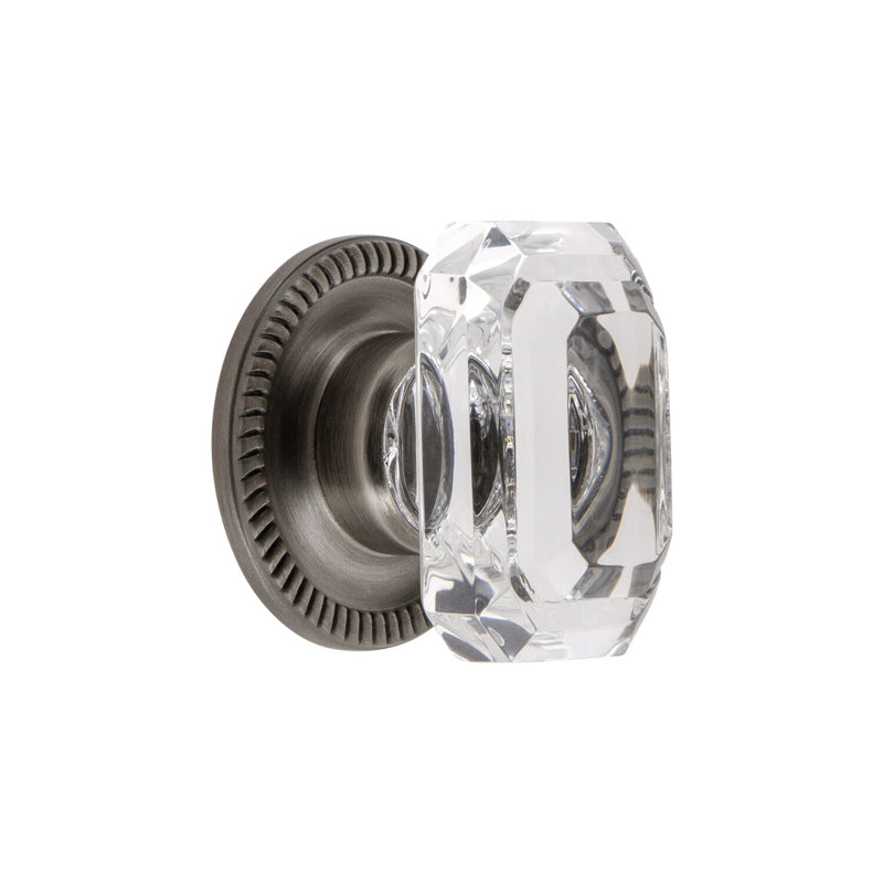 Baguette Rectangular Cabinet Knob, Antique Pewter