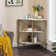 Kempst Corner End Table Shelf, 3-Tier Display Shelves with Protection Door, Metal Frame Storage Cabinet Org