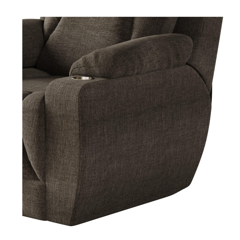 Fauteuil inclinable près du mur pour homme, Café, Microfibre