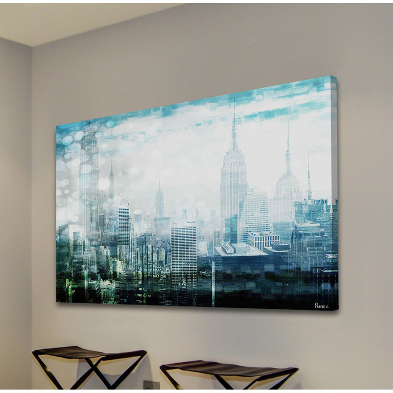 «Mid Town» par Parvez Taj - reproduction de photo sur toile, H 16 po x l 24 po x P 1,5 po