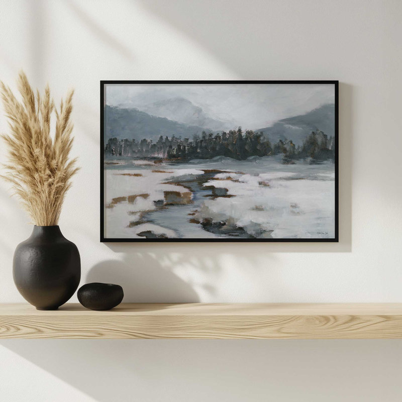 «Winter View» par Stellar Design Studio, reproduction d'art, Tanné, L 18 po x H 12 po, Impression encadrée
