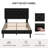 Mauriciu Platform Bed Frame with Button Tufted Headboard and Wooden Slats Support-1128238669-1128238665