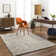 Tapis taupe en viscose / laine touffeté à la main rectangulaire Kovac