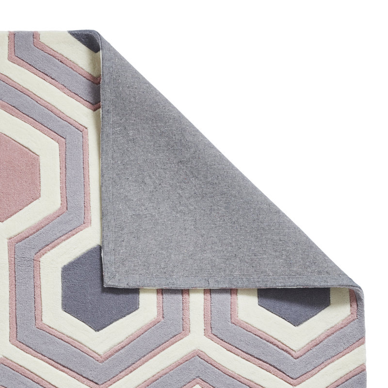 Evianna area rug Hand Tufted Rectangle Grey/Rose, Rectangle 150 x 230cm