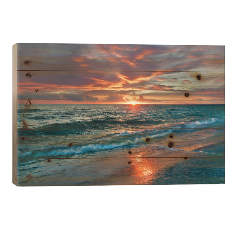Sunset Over Ocean Landscape Canvas Print