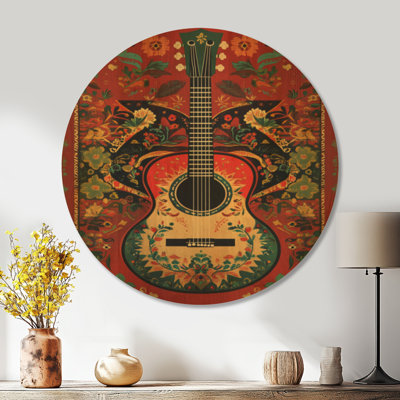 Kiro I - Bohemian Round Wood Wall Art Print