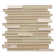 Random Sized Metal Linear Mosaic Tile