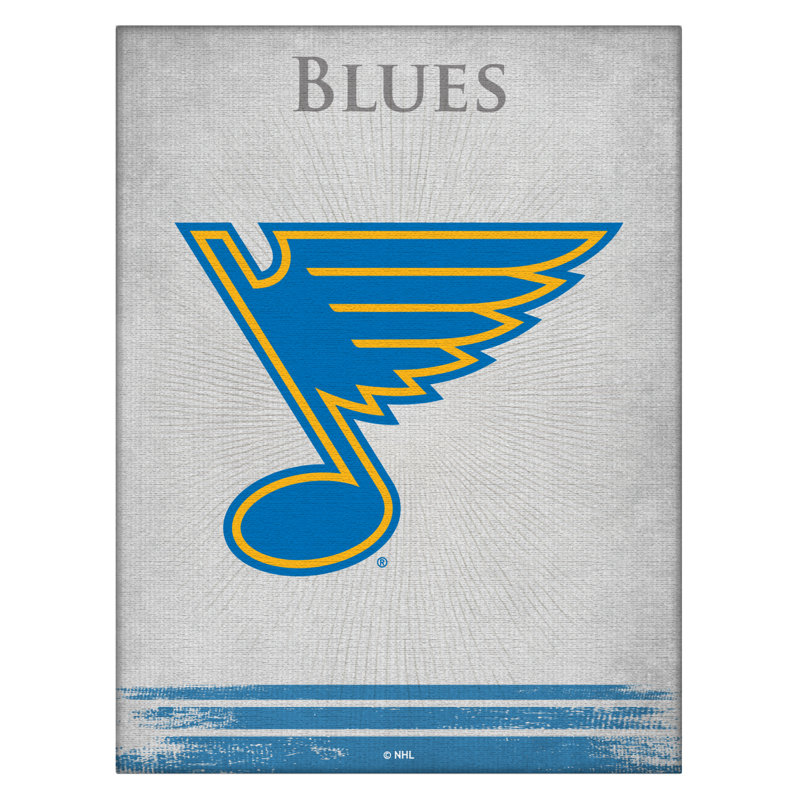 « NHL », impression sur toile, Blues de St Louis, H 15 cm x l 20 cm