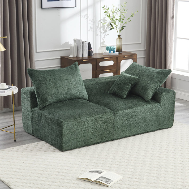 Chenille revêtue de tissu d'ameublement en tissu d'ameublement chaleureux et invitant - détente et confort, Émeraude