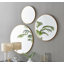 Alcantera Round Metal Frame Wall Mirror Simple and Elegant Modern Design-75322306-75322303