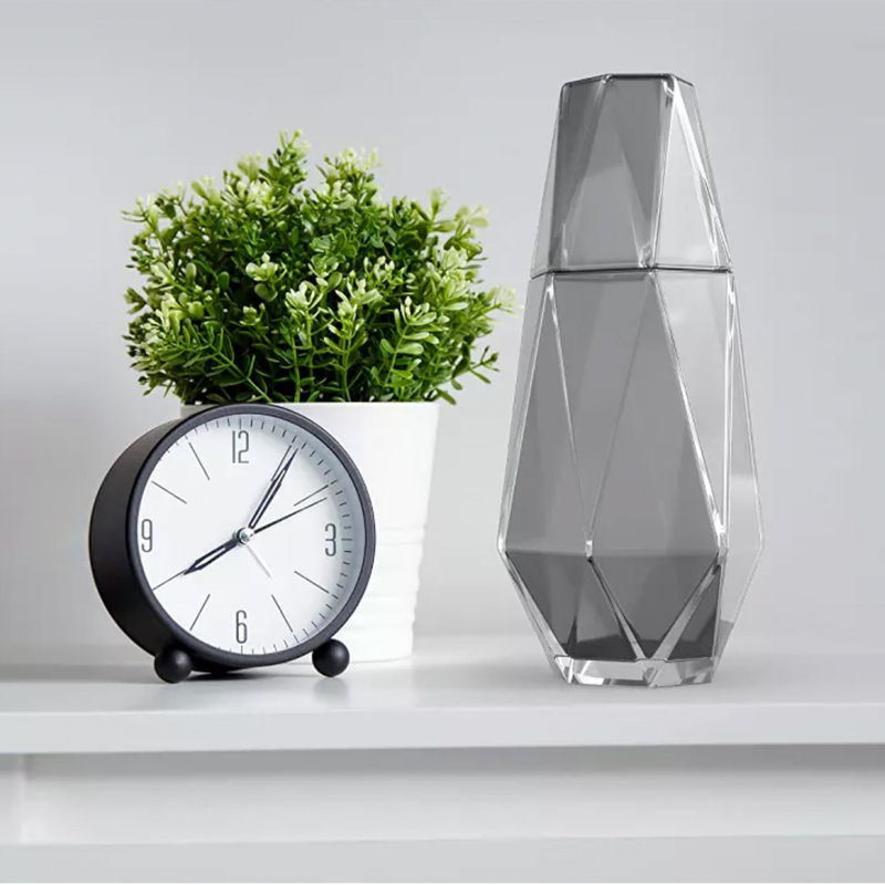 Ensemble 2 pièces carafe et tasse géométrique, Gris