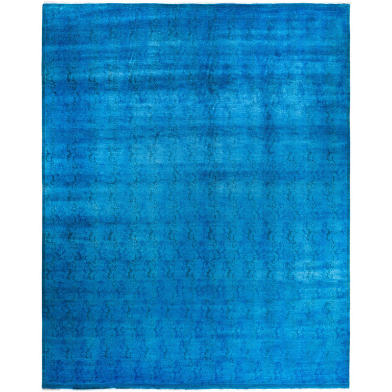Overdyed One-of-a-Kind 12' 4" X 15' 0" Hand Knotted Area Rug