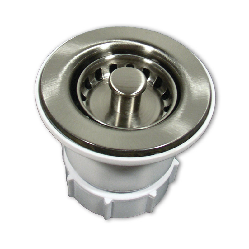 Grid Kitchen Sink Drain, Brushed Nickel