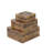 Attridge Wood Handmade Tree Decorative Brown Box with Hinged Lid Set